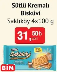 SAKLIKÖY SÜTLÜ KREMALI BİSKÜVİ